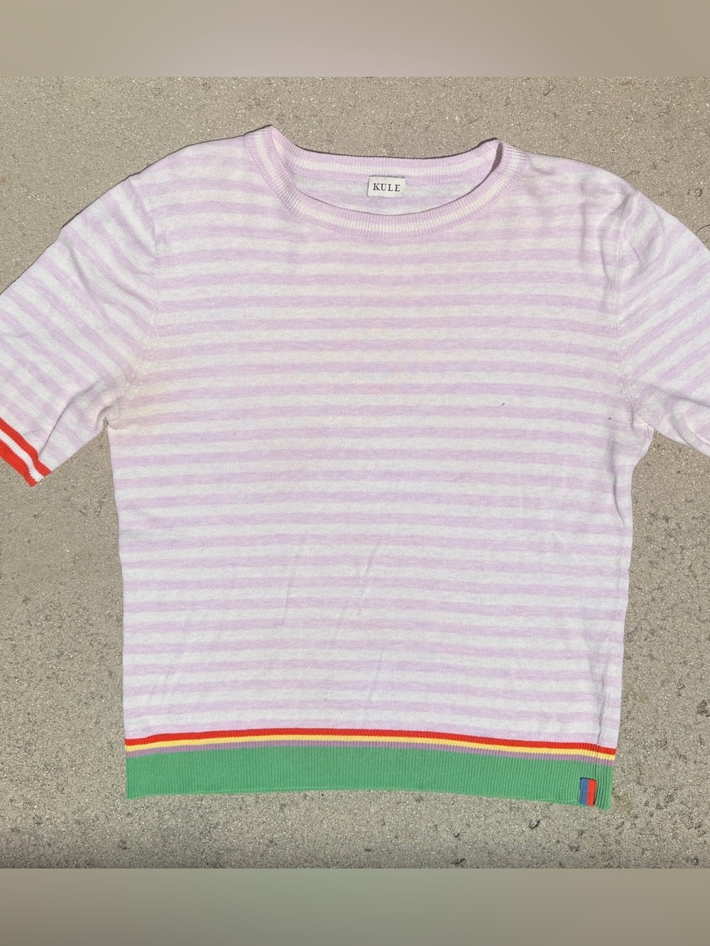 Kule The Corrinne Sweater Top - Preppy Striped - small flaw. Read